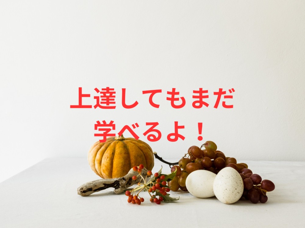 上達してもまだ学べる